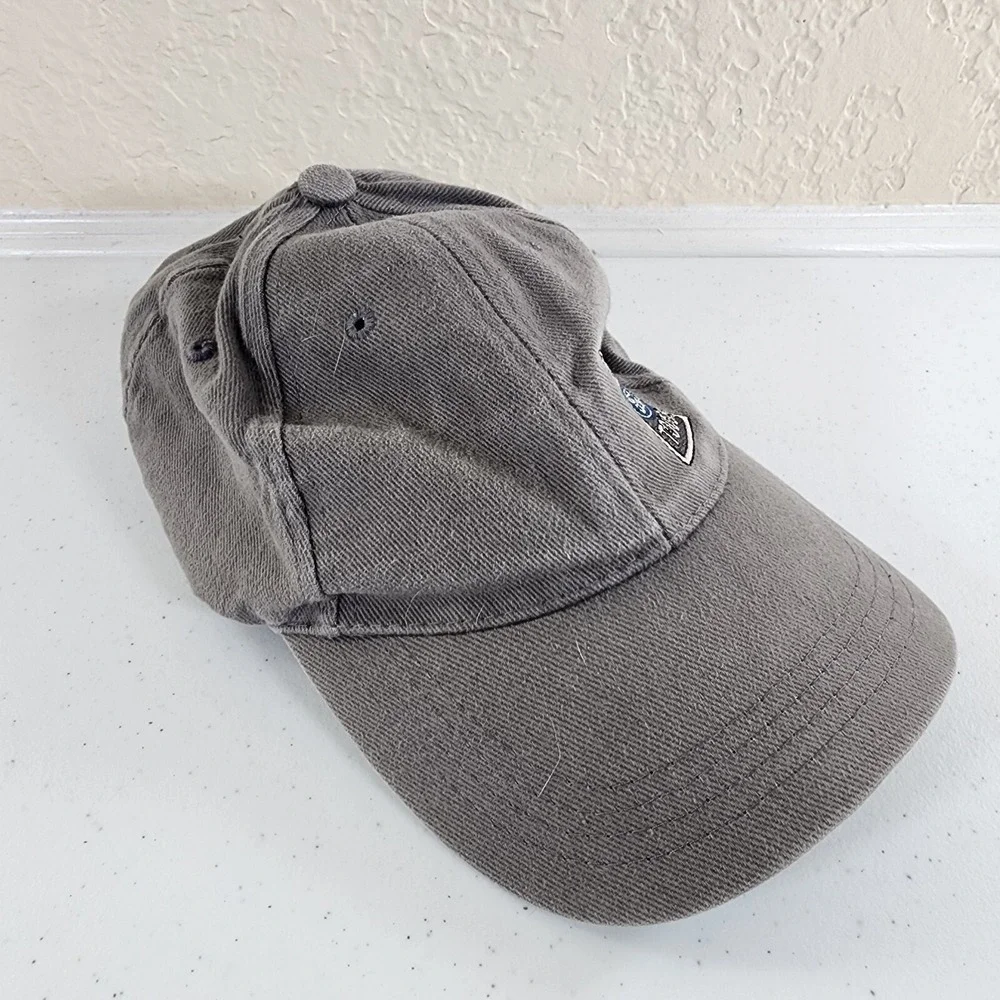Built Ford Tough Logo Gray Adjustable Hat Vintage Dad Mom Workwear - Picture 3 of 10